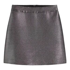 H&M A-Line Skirt Silver size 2 NWT